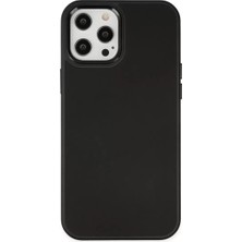 Newface Apple iPhone 12 Pro Max Kılıf Asya Deri Silikon - Siyah