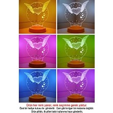 Prime Mutlu Yıllar Hediyesi Kanatlı Kalp 3D LED Lamba