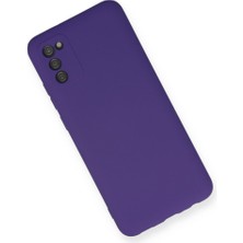 Galaxy A03S Kılıf Nano Içi Kadife Silikon - Mor