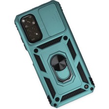 Redmi Note 11 Kılıf Pars Lens Yüzüklü Silikon - Yeşil