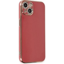 iPhone 15 Kılıf Volet Silikon - Kırmızı