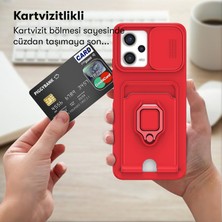 Poco X5 5g Kılıf Zuma Kartvizitli Yüzüklü Silikon - Siyah
