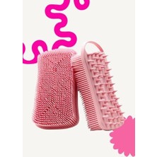 Prime Pop Beauty Çift Taraflı Silikon Vücut ve Saç Bakım Fırçası, Saç ve Vücut Derisine Masaj Yapan Şampuan Tarağı POPBEAUTY00015