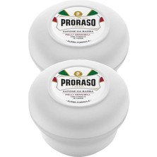 Prime Proraso Beyaz Seri Yeşil Çay Yulaf Özlü Tıraş Sabunu 150 ml 2 Adet
