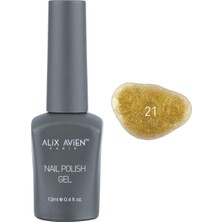 Prime Uv Kalıcı Sarı Simli Jel Oje 21 - Gel Polish - 12 ml