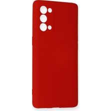 Reno 5 Pro Kılıf Nano Içi Kadife Silikon - Kırmızı