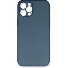 iPhone 12 Pro Max Kılıf Pp Ultra Ince Kapak - Mavi