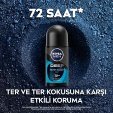 Prime Men Erkek Roll-On Deodorant Deep Dimension Beat 50ML, 72 Saat Anti-Perspirant Ter Koruması (3 Paketi)