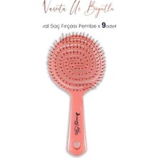 Prime Professional Üç Boyutlu Oval Saç Fırçası Pembe x 9 Adet