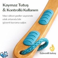 Prime Sırt ve Vücut Temizleme Fırçası - 2 Taraflı Sert & Yumuşak Lifli, Bambu Uzun Saplı (43CM), Ölü Deri ve Gözenek Temizleyici, Pürüzsüz ve Canlı Cilt Için Ideal
