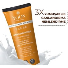 Prime Yoon Saç Bakım Seti, Kolajen ve Biotin Içeren Saç Kremi ve Keratin Serum, Tüm Saç Tipleri Için Nemlendirici ve Onarıcı Bakım