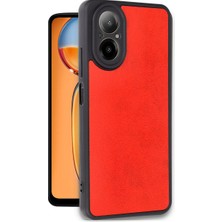 Realme 12 Lite Kılıf Aras Deri Kapak - Kırmızı
