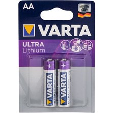 Varta 2'li Blister Lithium AA Kalem Pil 1.5 V Uzun Ömürlü Şarj Olmayan Pil