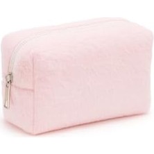 Prime Peluş Yumuşacık Makyaj Çantası - Kozmetik Organizeri (Pembe)