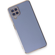 Galaxy A22 Kılıf Volet Silikon - Mavi