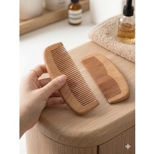 Prime Ahşap Saç Tarama Tarağı, Doğal Malzeme, 2'li Set