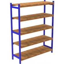 Alanraf 5 Katlı Depo Rafı Sunta Iç Raf 50X150X200 cm Hafif Rack Raf 300-350 kg Taşıma Kapasiteli