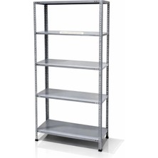 Alanraf 5 Katlı Çelik Raf 43X93 cm Elektrostatik Boyalı | Depo Kiler Ofis Arşiv Raf Sistemi