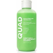 Prime Quad Saç Dökülmesi Karşıtı Hızlı Büyüme Şampuanı, Biberiye Biotin Keratin Kolajen, Tüm Saç Tipleri, 250 ml