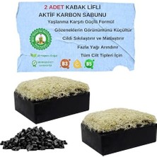 Prime Doğal Kabak Lifli Aktif Karbon Sabunu 120 gr x 2 Adet Tüm Cilt Tipleri Için Kırışıklık ve Yaşlanma Karşıtı