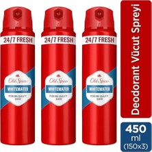 Prime Old Spice Whitewater Erkek Sprey Vücut Deodorantı 150 ml 3lü Paket
