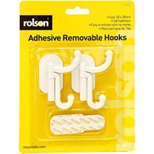 Prime 61321 2pc Removable Adhesive Hooks,
