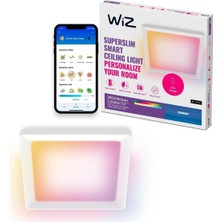 Prime Wiz Akıllı Tavan Lambası, Ince Kare Tasarım, Birden Fazla Boyut, Ses/uygulama Kontrolü, Zaman Planlama,, Amazon Alexa ve Homekit ile Çalışır, Iç Aydınlatma, Siyah/beyaz
