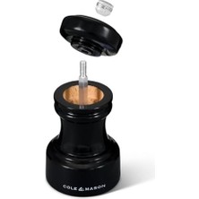Prime & Mason H233066 Hoxton Siyah Parlak Tuz Değirmeni, Aşınmayan Seramik Mekanizması, Ayarlanabilir Öğütmeli Kompakt Tuz Öğütücü, Kayın Ağacı, 104 Mm, Baharat Değirmeni, Ömür Boyu Mekanizma Garantisi