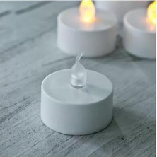 Prime Sna Pilli LED Tealight T-Light Mum Pilli Mum LED Işık Sıcak Sarı Renk Dekorasyon Süsleme Düğün Kına Organizasyon (24)