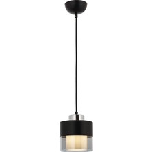 Prime AV-60193-1BSY Siyah Boyalı Modern Avize E27 Metal Cam 15CM