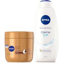 Prime Creme Soft Kremsi Dokunuş Duş Jeli 750ML ve Cocoa Butter Nemlendirici Vücut Bakım Kremi 400ML