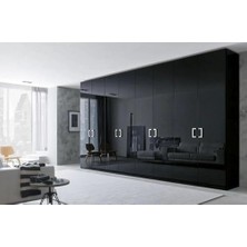 Prime Parlak Siyah Mobilya Dolap Kaplama Folyosu 61 cm x 1 Metre