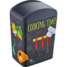 Prime Soft Resimli Çöp Kutusu Döner Kapak 10 Lt Cook