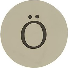 Prime Ö Harfli Hakiki Deri Bardak Altlığı, Gerçek Deri Özel Gün Hediyesi, 9 cm Çapında Yuvarlak Deri Bardak Altlığı Deri Alt Tabanla Güçlendirilmiş