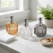 Prime 1 Adet Akrilik Sıvı Sabunluk (180 Ml) - 3 Farklı Renkli Kırılmaz Şeffaf Banyo ve Mutfak Düzenleyici Şık Losyon ve Sabun Pompası Organizer (Asorti)