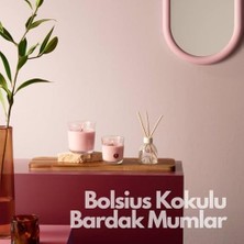 Prime Mango Kokulu Bardakta Mum - Vegan & Doğal & Saf Koku Özlü - Yağı Içermez - 25 Saat Yanma Süresi - Sarı Renkte - 80MM/73MM