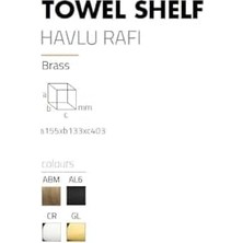 Prime Banyo Havlu Rafı Renk 155X133X403 mm