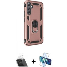 Pileli Store Pilelistore™ Galaxy A54 5g Kılıf Ahenk Klasik Koleksiyonu - Siyah 3D Antistatik Cam Ekran Koruyucu + Kamera Lens Koruma Cam - Sf