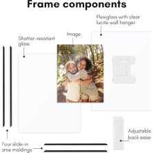Prime Kırılmaya Dayanıklı Camlı 11X14 Yüzer Resim Çerçevesi - 8X10 Fotoğraf Veya Daha Küçük - Kaydırmalı Fotoğraf Çerçevesi - Fusion Float Koleksiyonu - Masa Üstü Veya Duvar Için Yüzer Çerçeve