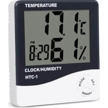 Prime Dijital LCD Elektronik Alarm Saat Termometre Higrometre Hava Istasyonu Kapalı Alandaki Masa Saati
