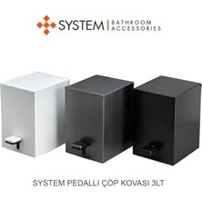 Prime Pedallı Kare Çöp Kovası 3 Lt 262X245X180 mm Krom Tek Ebat BA4055 031 Nbm-Nbm