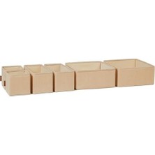 Prime 6'lı Jüt Kumaş Çekmece Içi Düzenleyici Kutu 2 Adet 28 x 28 x 13/2 Adet 28 x 13 x 13/2 Adet 14 x 14 x 13 cm