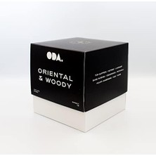 Prime No: 2 Mermer Mum Oryantal ve Odunsu Kokulu Tasarım Dekoratif Mermer Soya Mumu - 220GR (Siyah)
