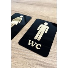 Prime Dekoratif Wc Yönlendirme Tabelası - Kadın & Erkek 2'li
