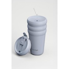 Prime 3 Bubble Two-Cap Straw Tumbler Çelik Termos 600 ml Zen Blue ST-246