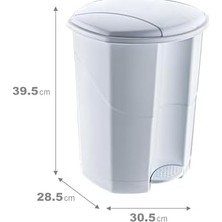 Prime 18 Lt Pedallı Çöp Kovası (10191) Beyaz