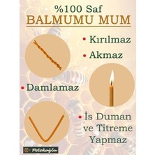 Prime (50 Adet) Mum Dilek Mumu Doğal Petek Ince Uzun Parti Nişan Düğün Ritüel Doğum Günü Mum