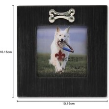Prime Frames Köpek Kemikli Çerçeve, 10X10 Cm, Siyah