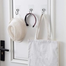 Prime Banyo Için Siyah Güçlü Yapışkan Kancalar,yapışkanlı Askılar,mutfak,ev Ofis Için Duvar Askıları 2 Adet