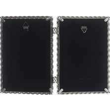 Prime Frames 4x6 Menteşeli Çift Fırçalı Nikel Metal Resim Çerçevesi Halat Tasarımlı